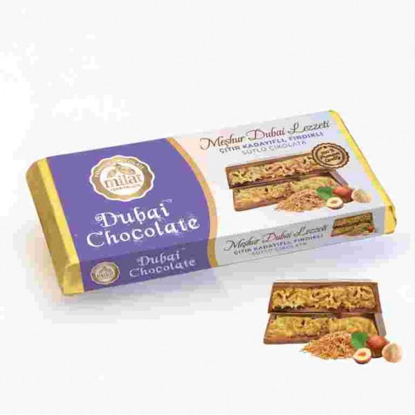 MİLAT DUABAİ ÇİKOLATASI FINDIKLI 185 GR MİLAT DUABAİ ÇİKOLATASI FINDIKLI 185 GR