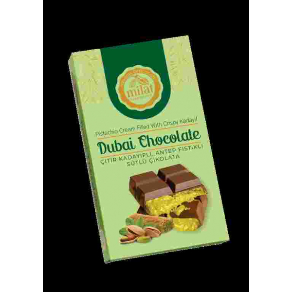 DUBAİ ÇİKOLATASI FISTIKLI 60 GR DUBAİ ÇİKOLATASI FISTIKLI 60 GR