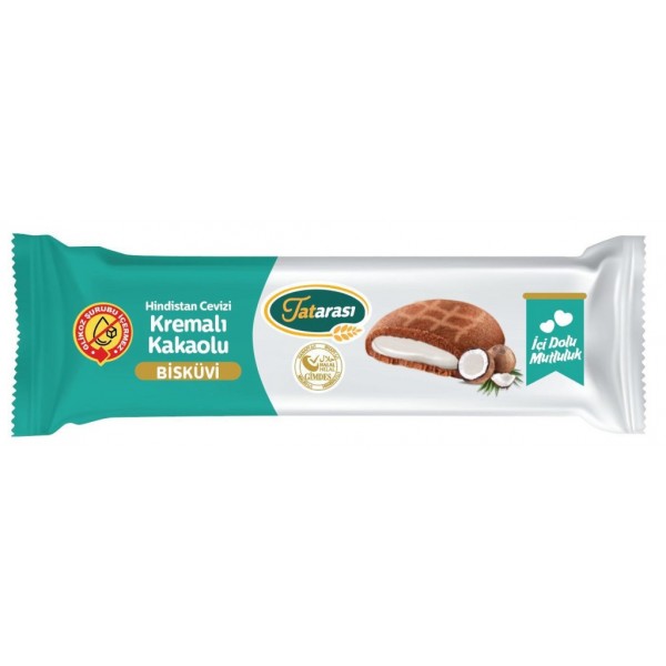 TATARASI HİNDİSTAN CEVİZİ KREMALI KAKAOLU BİSKÜVİ 40 GR 